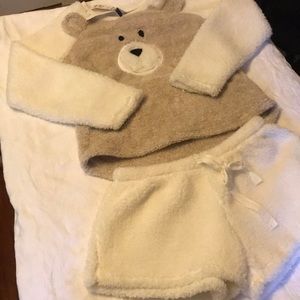 Fuzzy teddy bear pajamas